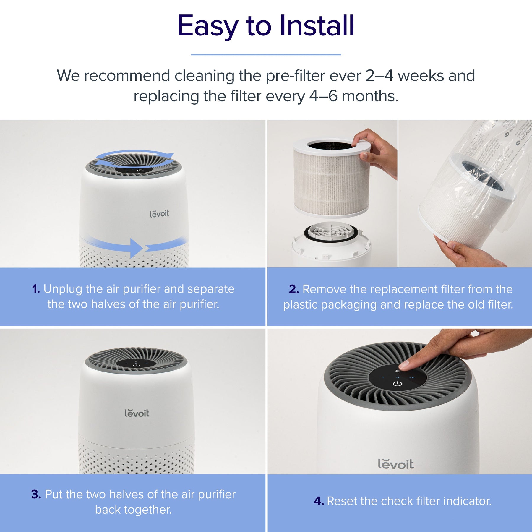 Levoit Core Mini Air Purifier With Aromatherapy (16 ㎡ / 169 ft²)