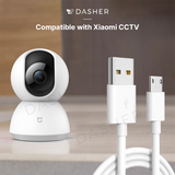 Dasher USB-A to micro USB charging cable, white molded ends