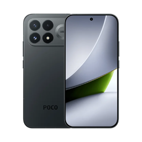 Smartphone front and back in dark gray with curved display