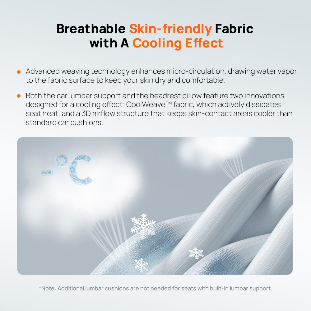 70mai Lumbar Support & Headrest Pillow Set Product vendor