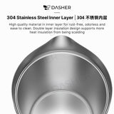 304 stainless steel inner pot of an electric kettle with brushed metal finish
