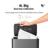 4L large dust box collection illustration with a hand opening the dust bin