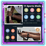 Smart band 11 sports mode selection card with swimming, jogging, and cycling icons