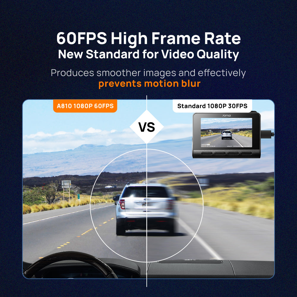 [NEW Launch] 70mai A810 4K Dash Cam Dual Vision Car Recorder with GPS ADAS [Pre-order eta 30 Sep]