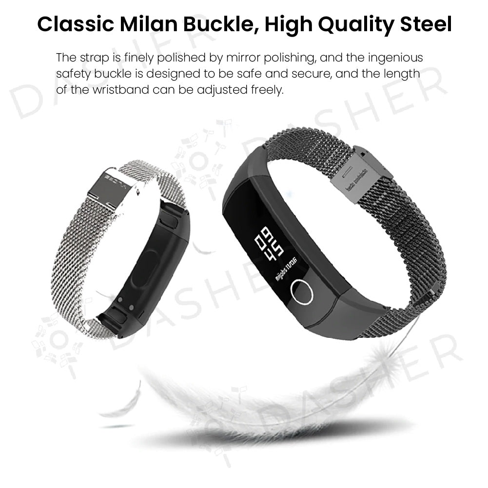 Mijobs Mesh Stainless Steel Strap for Honor Band 5 and Band 4