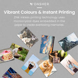 Printed photo cards showing multiple vivid color images