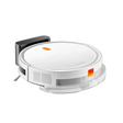 Xiaomi Robot Vacuum E5 (weiß), vorderer 3/4 Blick mit orangefarbenem Statuslicht