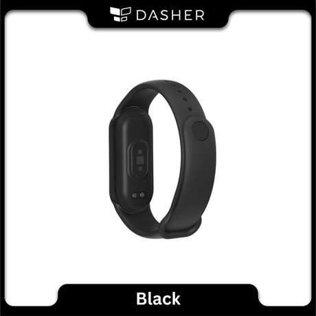 Mi Band 8 strap, Black silicone band with watch sensor module and clasp