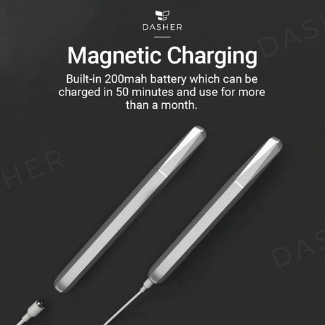 Magnetic charging dock with two slim connector bars for pore cleaner