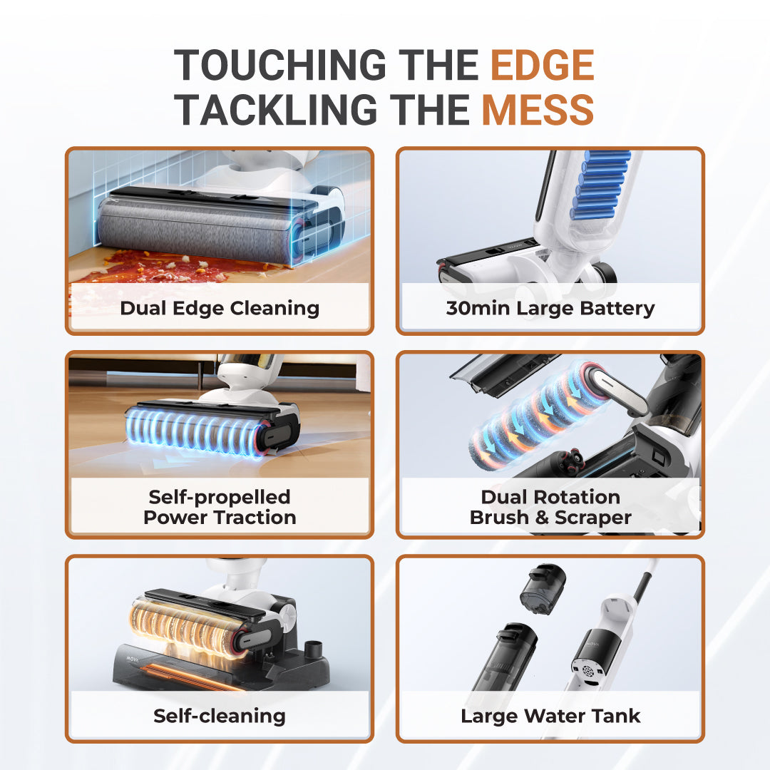 MOVA K20 Wet and Dry Floor Washer & Vacuum Cleaner | Self-Cleaning | Smart-Dirt Detection | Dual-Edge Clean | 2 Years Local Warranty