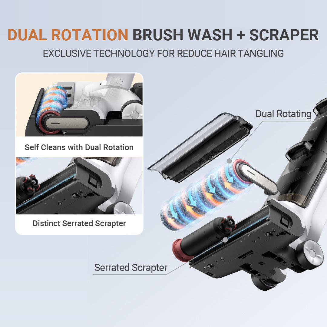 MOVA K20 Wet and Dry Floor Washer & Vacuum Cleaner | Self-Cleaning | Smart-Dirt Detection | Dual-Edge Clean | 2 Years Local Warranty