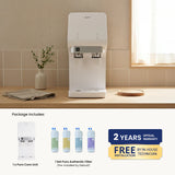 Puro Core UF-Warm/Kalt-Spender, weißer Wassertheiler mit zwei Ausläufen und Tasten