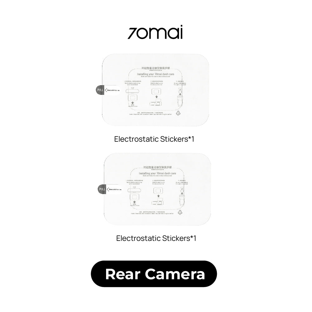 70mai Dashcam Electrostatic Sticker