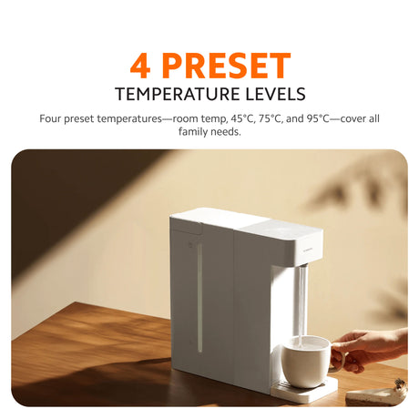 Instant hot water dispenser dispensing hot water into a cup