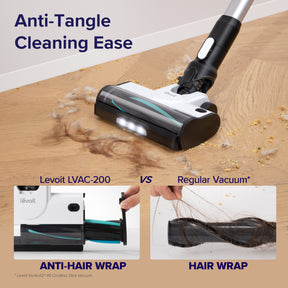 Levoit LVAC-200 Cordless Vacuum Cleaner with Anti Hair Wrap Pet Hair Nozzle 4 in 1 Vacuum Cleaner