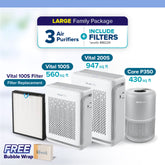 Levoit Exclusive Vital Pet Series Family Package Smart Air Purifier Medical Grade HEPA Filter with Smart App Control