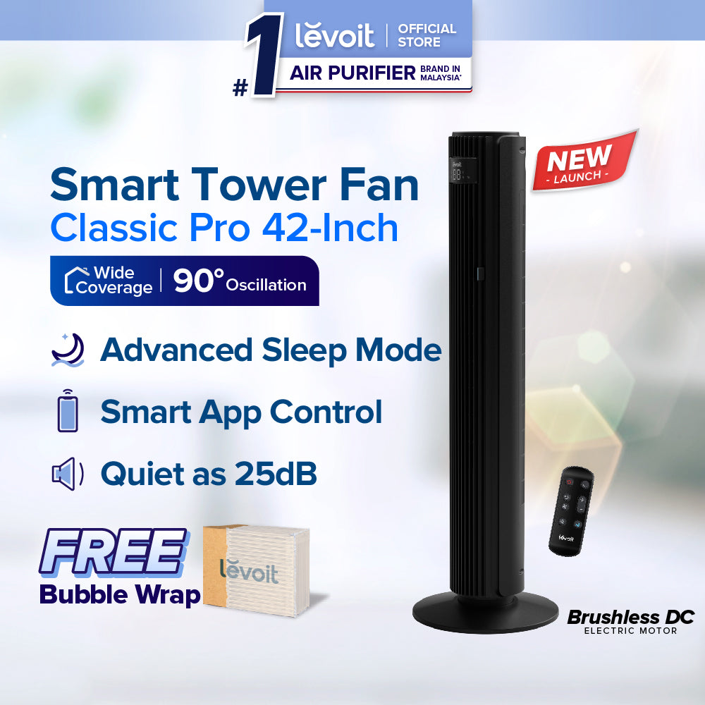 [New Arrival] Levoit Classic Pro Smart Tower Fan 42inch Brushless DC
