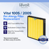 Levoit Vital 100S/200S Pet Care Air Purifier Advanced Pet Allergy Replacement
