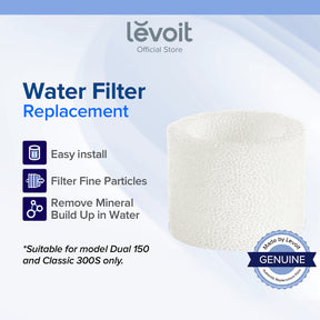 Humidifier replacement filter sponge pad, white