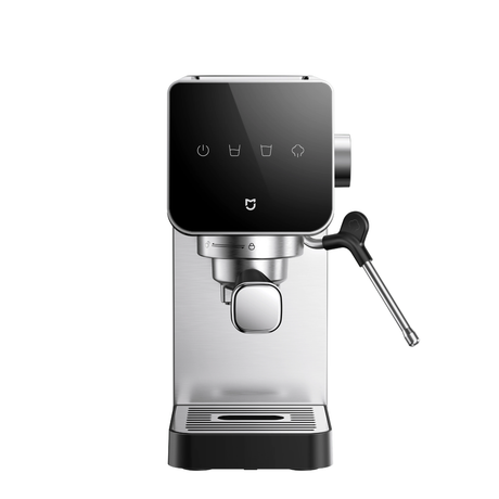 Xiaomi semi-automatic espresso machine front view with steam wand and control panel
