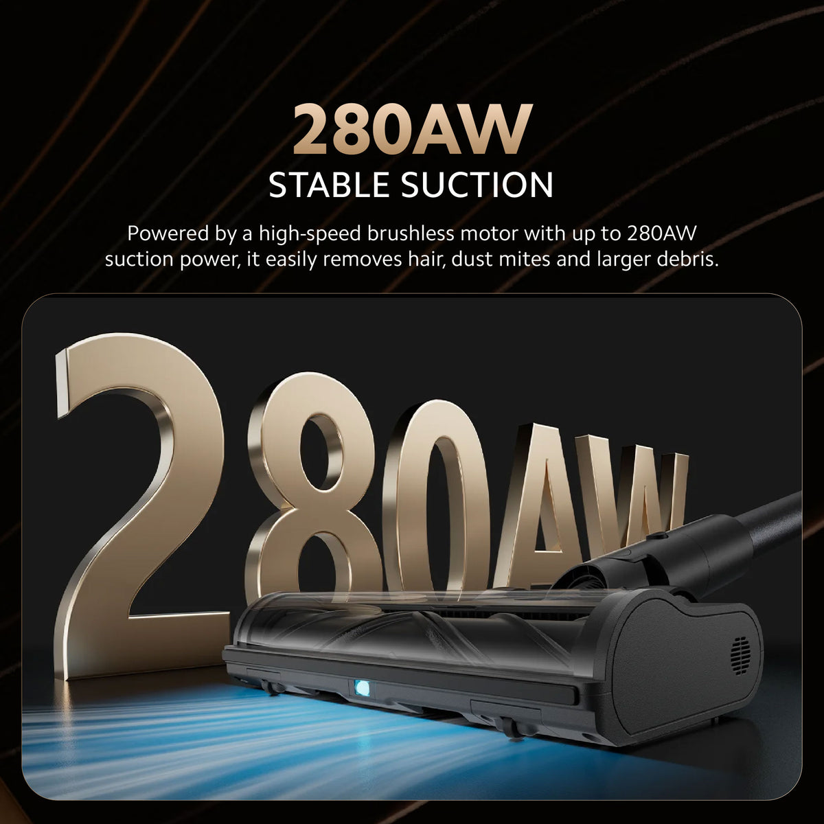 Mijia Vacuum Cleaner 4 Pro floor head with 280AW suction power