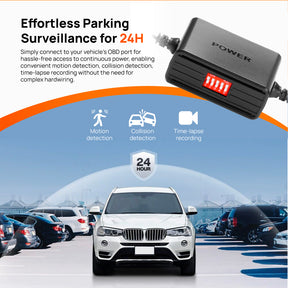 70mai OBD-II Hardwire Kit | 24 Hours Parking Mode | Easy Set Up | Micro USB | Type C