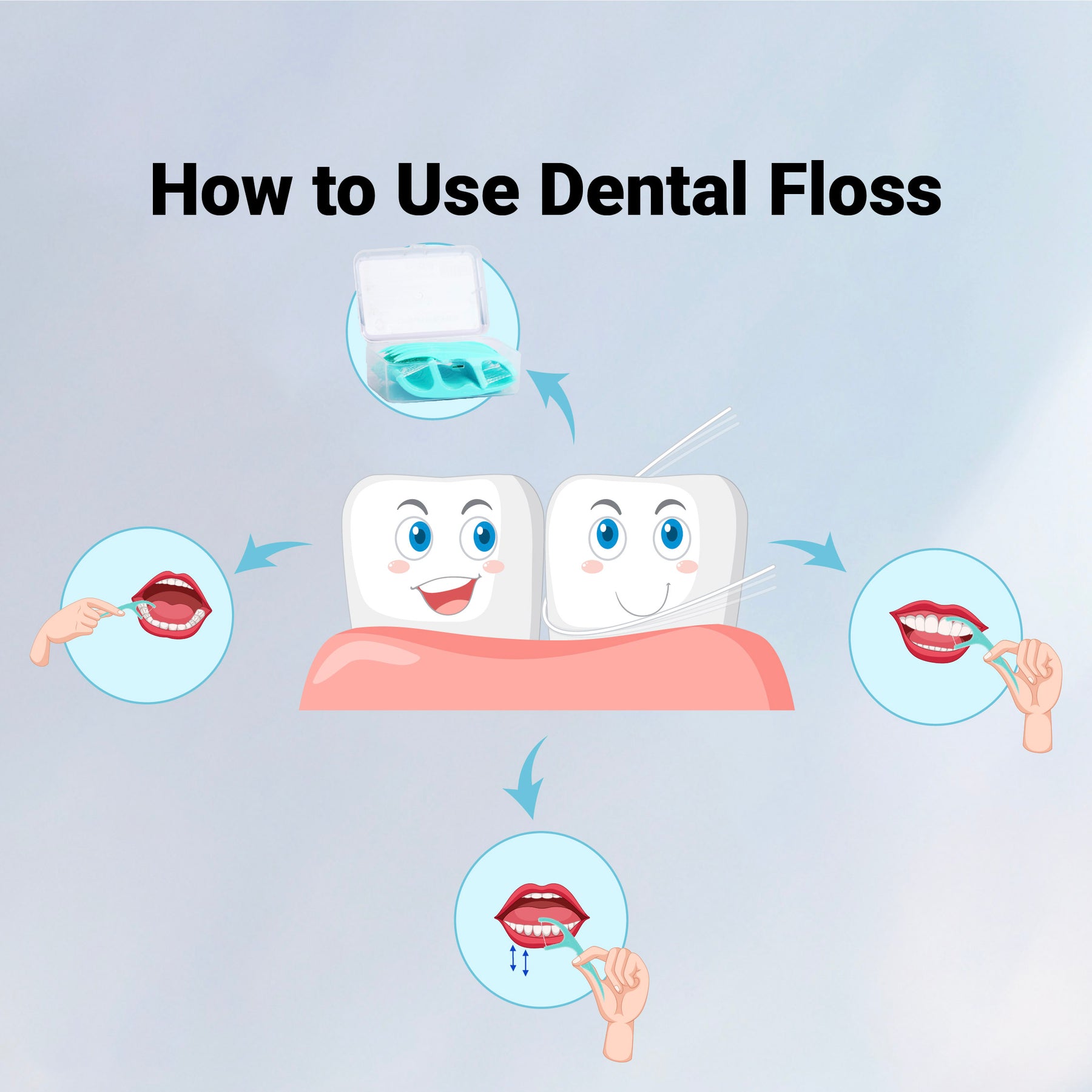 Oclean Dental Floss Cyan Picks Cleaning Floss Tooth Clean Oral Health 牙线棒