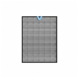 Grey pleated replacement filter panel with blue tab at top center