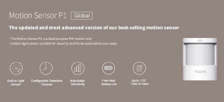 Aqara Motion Sensor P1 PIR motion sensor with white casing