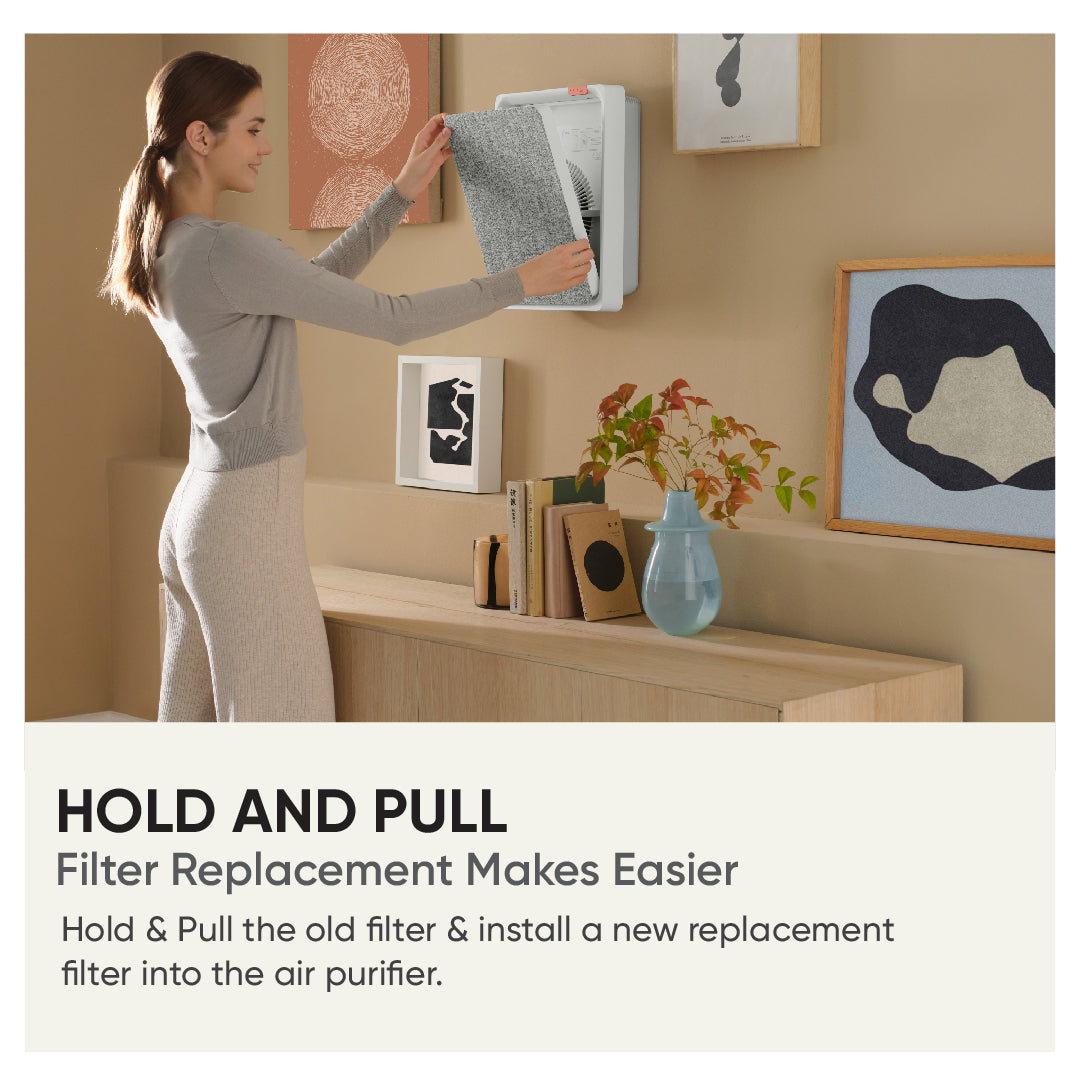 Smartmi E1 Frame Air Purifier Smart Control Flexible Placement Compact Design (18 ㎡ / 194 sq. ft)