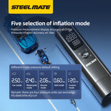 Steelmate Portable Tire Inflator / Mini Air Pump T15-B with LED Light Digital Gauge and 5 Inflation Modes 铁将军