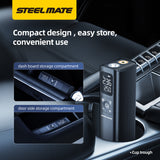 Steelmate Portable Tire Inflator / Mini Air Pump T15-B with LED Light Digital Gauge and 5 Inflation Modes 铁将军
