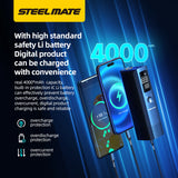 Steelmate Portable Tire Inflator / Mini Air Pump T15-B with LED Light Digital Gauge and 5 Inflation Modes 铁将军