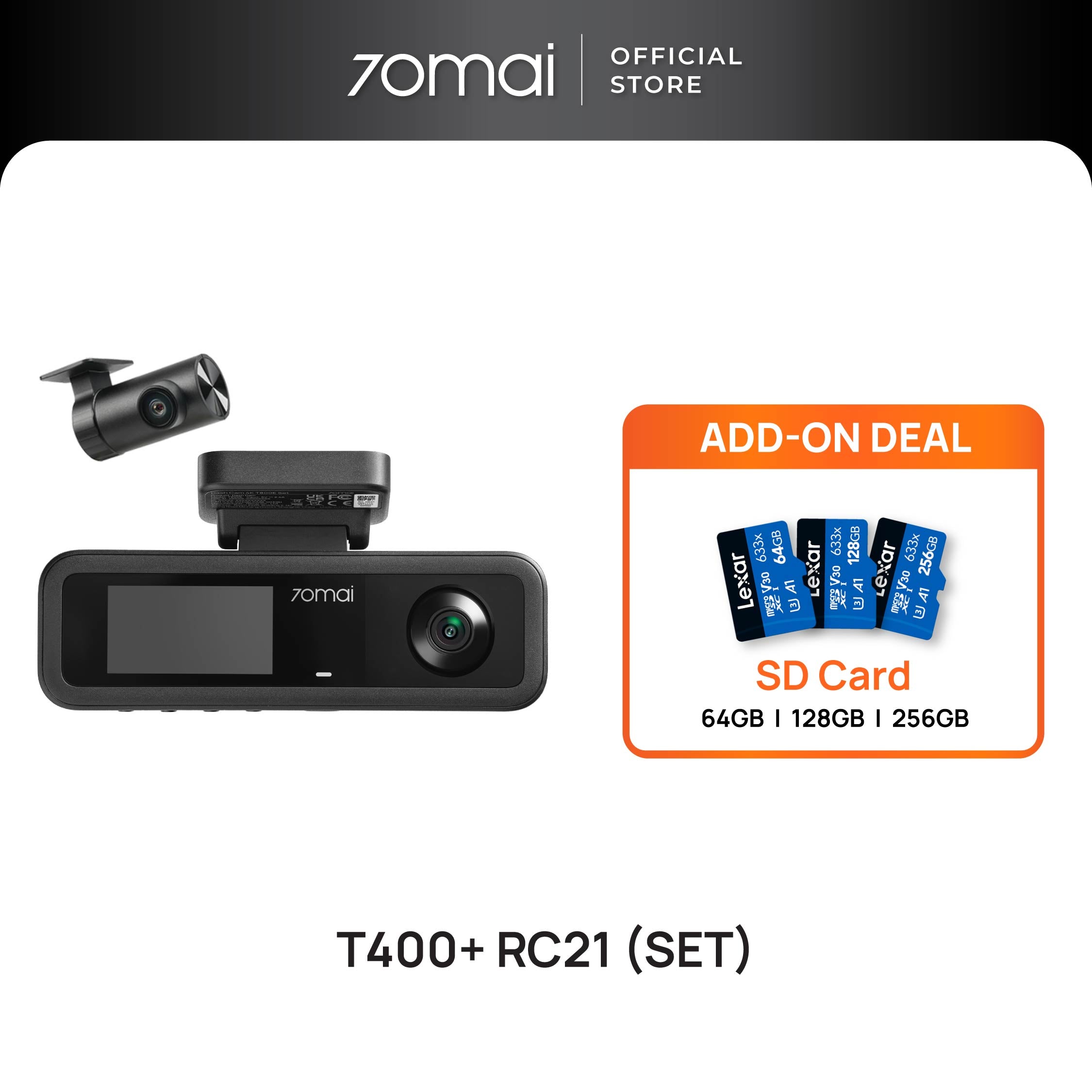 70mai T400 3-Channel Dashcam – Dasher MY