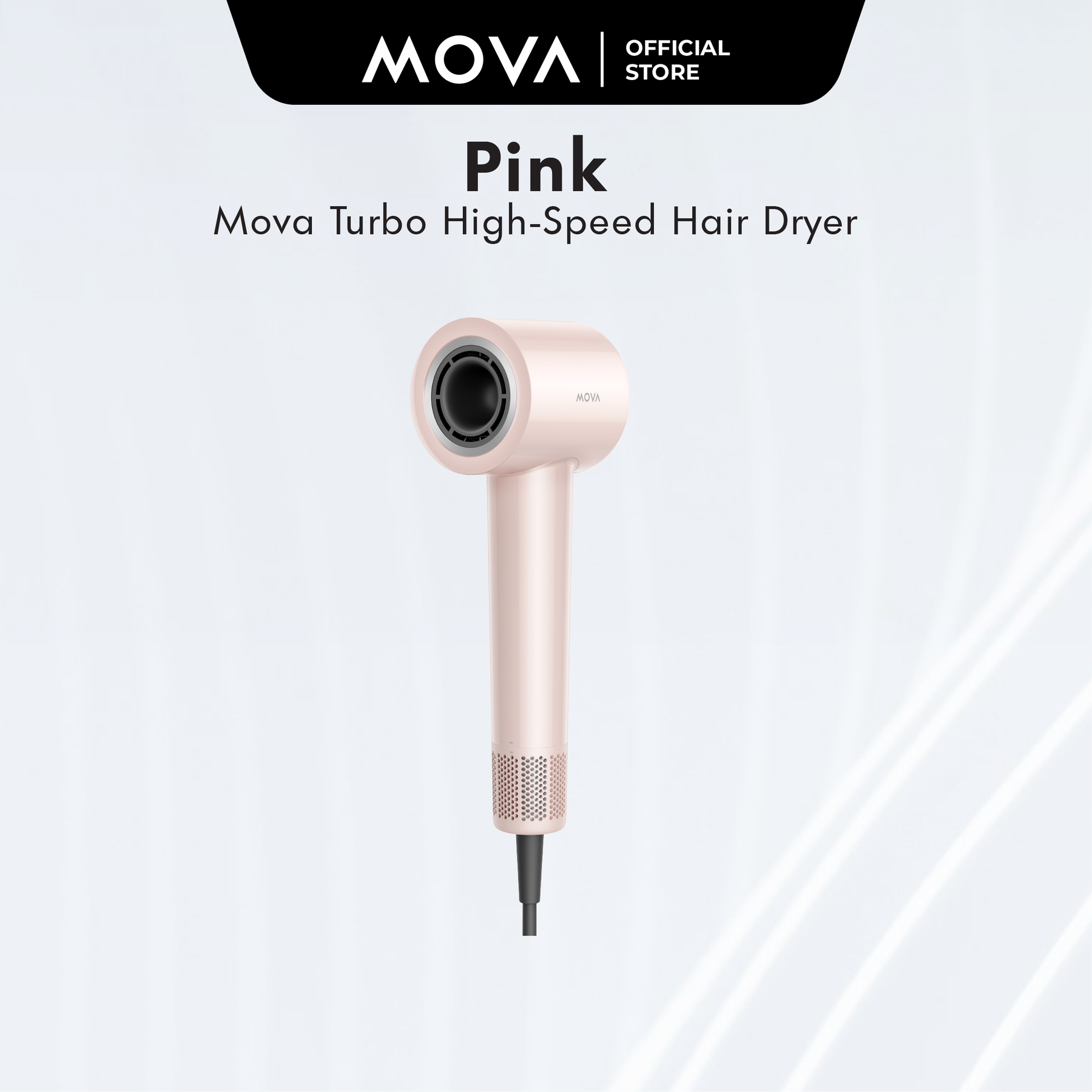 MOVA Turbo High-Speed Hair Dryer | 110,000 RPM | 40s Rapid Drying | 200million Negative Ion | 57 ℃ NTC | 8-Hair Care Modes