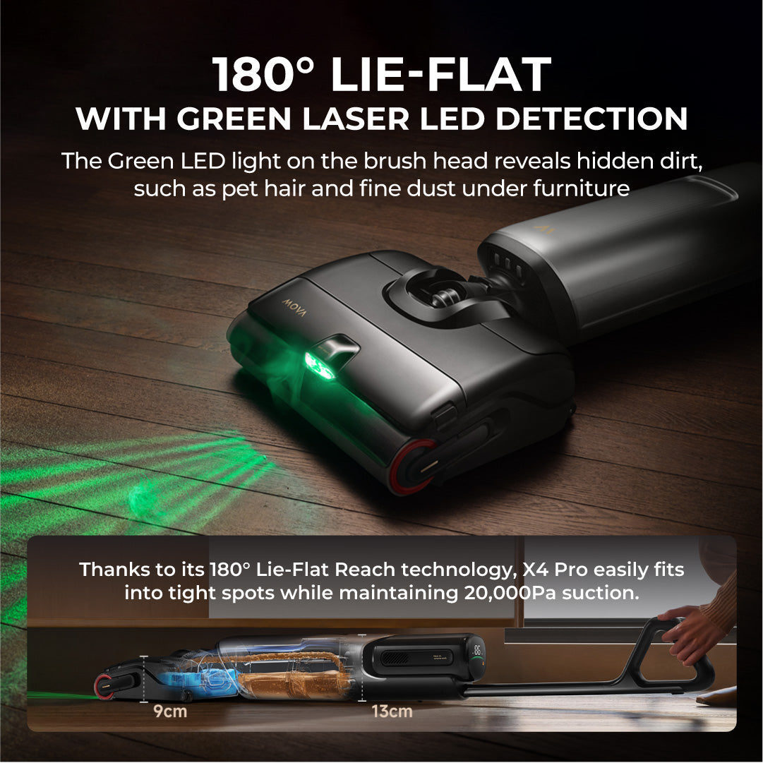 MOVA X4 Pro Wet Dry Floor Washer & Vacuum Cleaner |  Hot-Water Floor Cleaning | 100°C Hot Water Wash