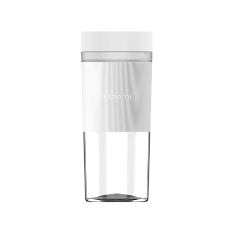 Xiaomi portable blender with white blending cup and lid, standing upright