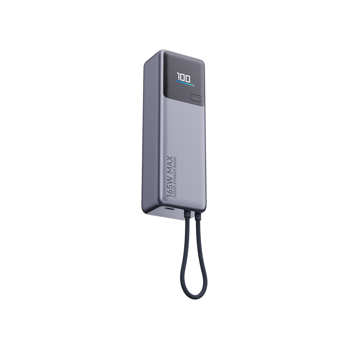 Xiaomi 165W 10,000mAh power bank with integrated cable, gray