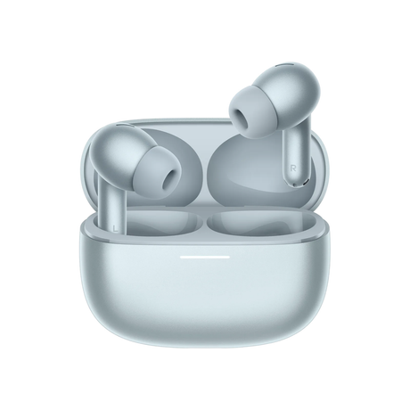REDMI Buds 8 Pro true wireless earbuds in Glacier Blue case, open view
