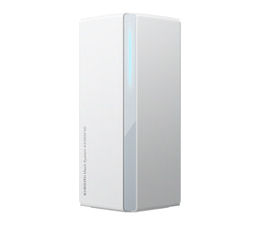 Xiaomi Mesh System AX3000: weißer WLAN-Mesh-Knoten mit vertikalem LED-Streifen