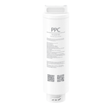 Xiaomi PPC water dispenser filter replacement cartridge, white cylinder with PPC label