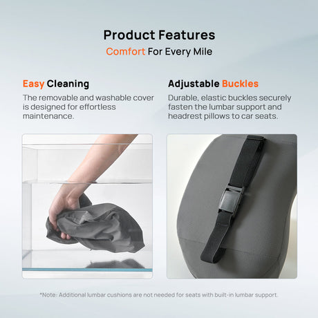 70mai Lumbar Support & Headrest Pillow Set Product vendor