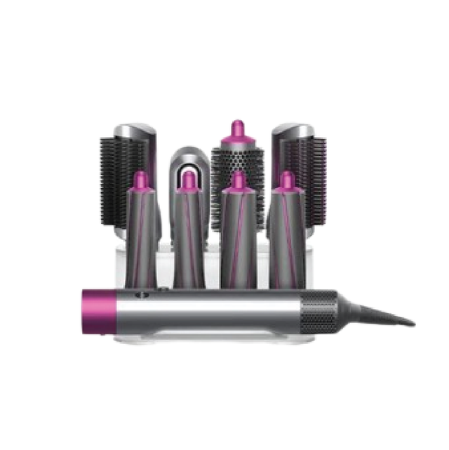 Airstyle Rack set with multiple heated styling brush attachments and power handle