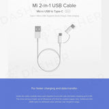 Xiaomi 2-in-1 USB Cable Micro USB to Type-C
