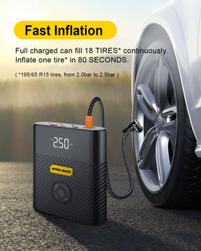 Steelmate 2 in 1 Tire Inflator, Power bank & Jump Starter SP1 铁将军