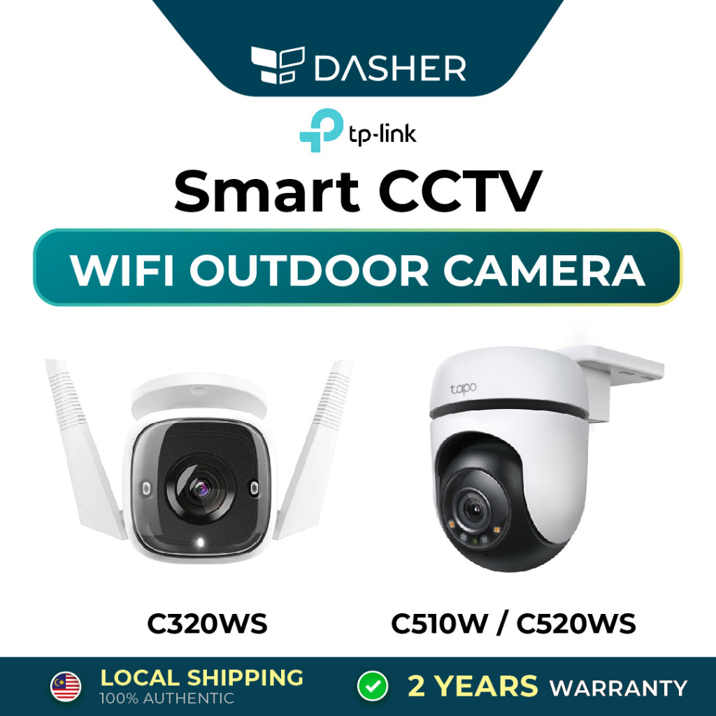 [Wifi outdoor camera] TP-Link Tapo CCTV C320WS, TAPO 510W,.520WS Outdoor 360 Camera, wifi connect,night vision