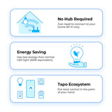 [Built to last/RGBIC】TP-Link Smart Light Bulb Tapo L530E L510E, L520E, control with app, schedule, automation