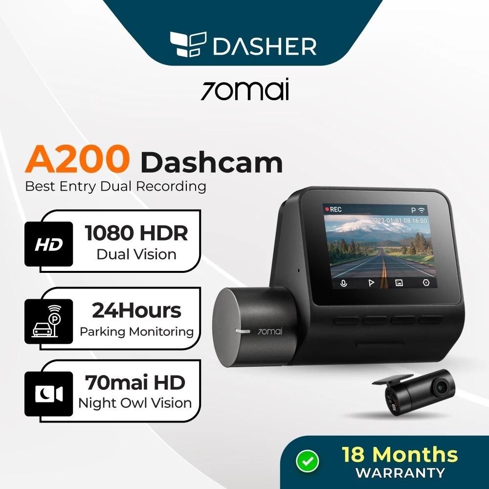 [Pre-order 15 days] 70mai Dashcam A200 Dual Channel 1080P Full HD+ HDR | 24H Parking Surveillance