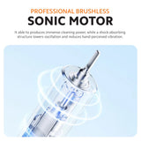 Electric toothbrush handle with sonic motor vibration effect around brush head