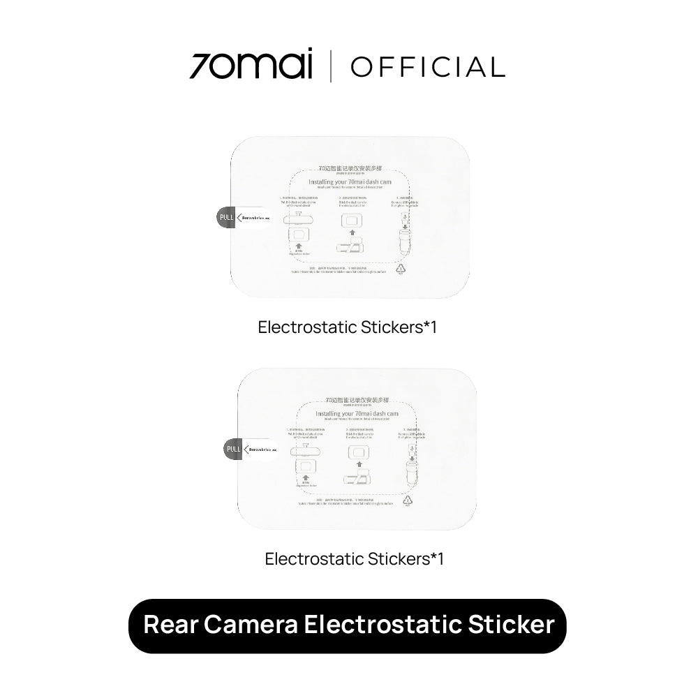 70mai Dash Cam Electrostatic Sticker